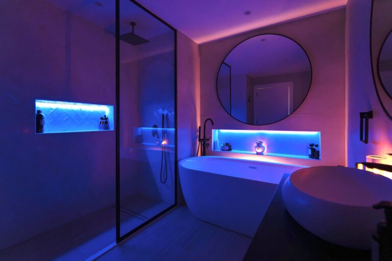 Bathroom Uplift with LED Lighting Setup